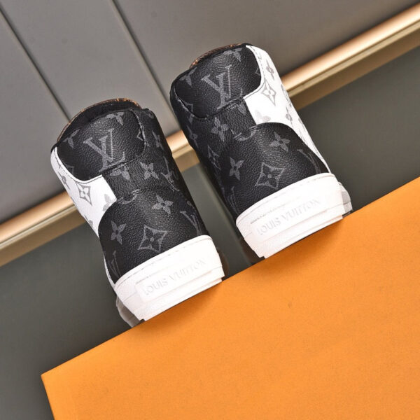 Trendy Pattern Leather High-top Shoes - Image 8