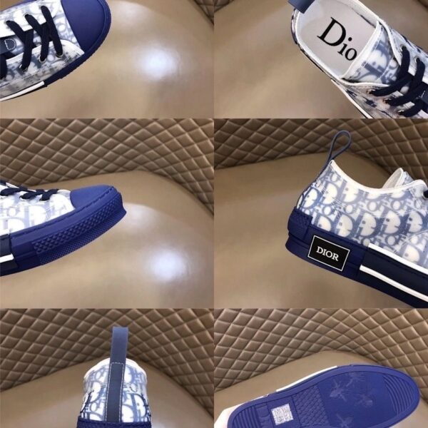 B23 Low Logo Oblique Blue Canvas Sneakers - Image 6
