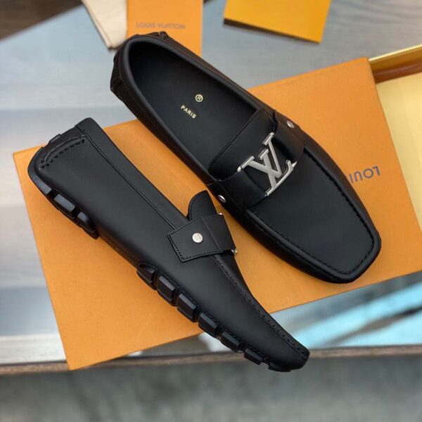 Classic men's simple bean shoes. high-grade hardware buckle