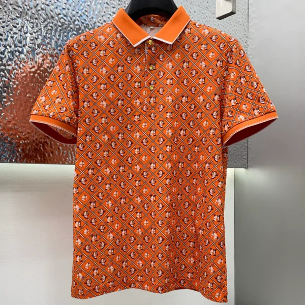 Men's casual lapel short sleeved polo shirt 1025032102