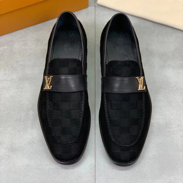 High-end handmade luxury logo men's classic leather shoes - Image 4