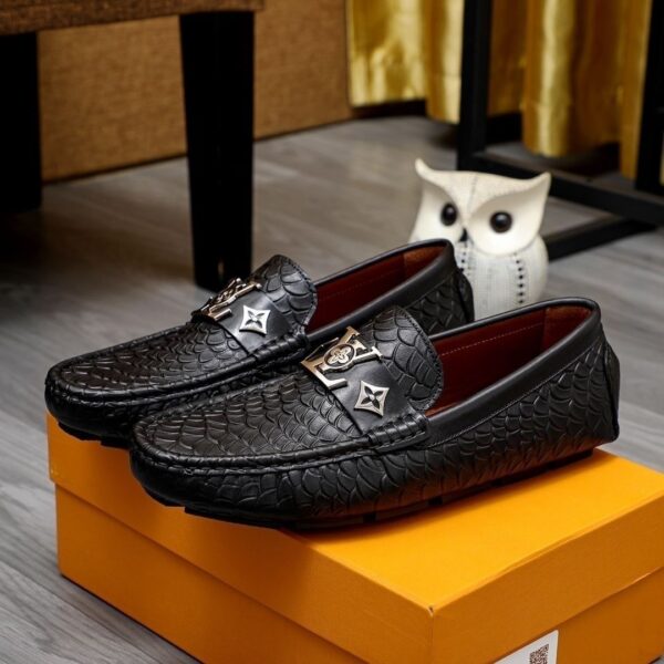 Gentleman Men's Shoes Leather Popular Classic Presbyterian Pattern Loafers 2024071105 - Image 3