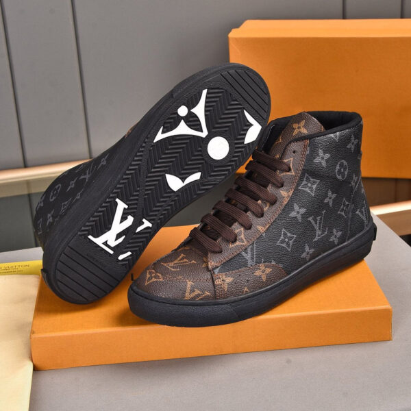 Trendy Pattern Leather High-top Shoes - Image 7