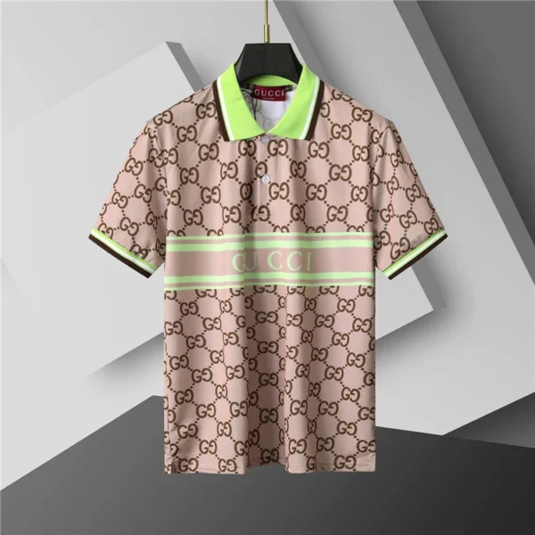 Men's casual lapel short sleeved polo shirt 1025032114