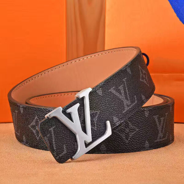 Men's belt high-grade letter leather business belt all-match strong and durable casual pants belt - Image 2