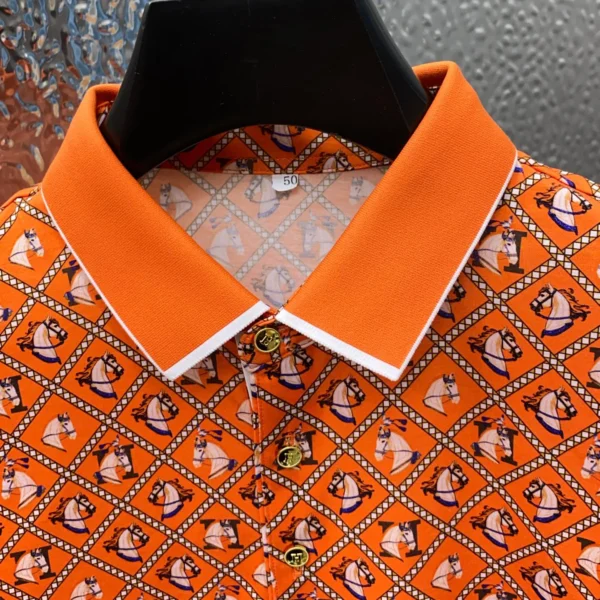Men's casual lapel short sleeved polo shirt 1025032102 - Image 2