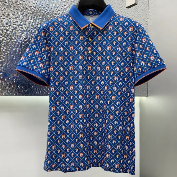 Men's casual lapel short sleeved polo shirt 1025032102 - Image 3