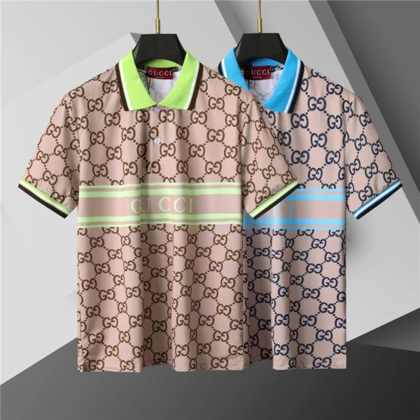 Men's casual lapel short sleeved polo shirt 1025032114 - Image 3