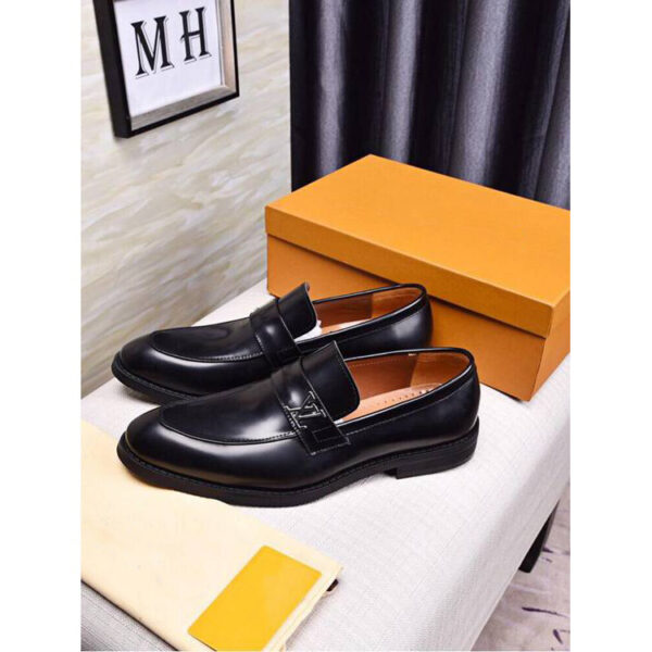 Classic Leather Slip On Shoes - Image 3