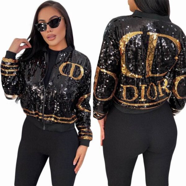 New fashion sequined baseball jacket for women 1024012504