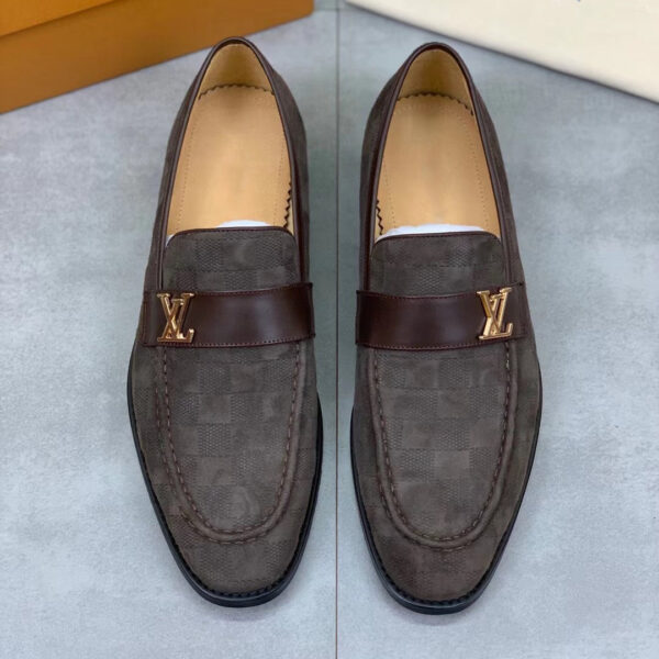 High-end handmade luxury logo men's classic leather shoes - Image 3