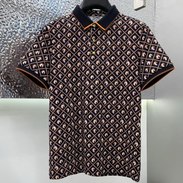 Men's casual lapel short sleeved polo shirt 1025032102 - Image 4